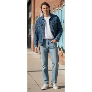 Massimo Gene Men's Jeans 36x32 Stove Pipe Cut Vintage Y2K Straight‎ Leg Denim